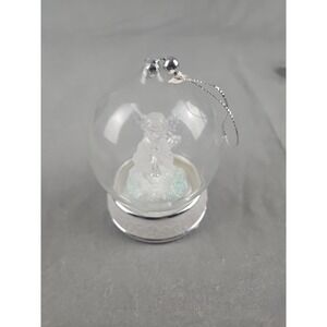 Snow Globe Vintage Style Retro Christmas‎ Ornament Decor Angel Plays Music